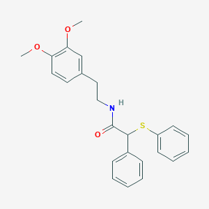 molecular formula C24H25NO3S B4034797 N-[2-(3,4-dimethoxyphenyl)ethyl]-2-phenyl-2-(phenylsulfanyl)acetamide 