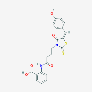 2-{4-[5-(4-Methoxy-benzylidene)-4-oxo-2-thioxo-thiazolidin-3-yl]-butyrylamino}-benzoic acid