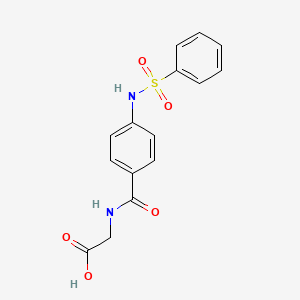 Glycine, N-[4-[(phenylsulfonyl)amino]benzoyl]-