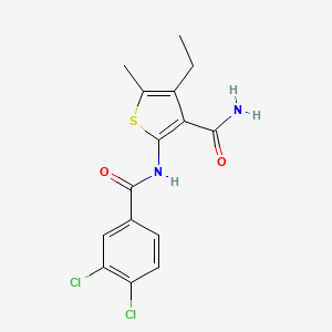 2-[(3,4-dichlorobenzoyl)amino]-4-ethyl-5-methyl-3-thiophenecarboxamide