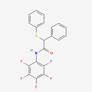 N-(pentafluorophenyl)-2-phenyl-2-(phenylsulfanyl)acetamide