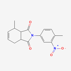 molecular formula C16H16N2O4 B4034873 4-methyl-2-(4-methyl-3-nitrophenyl)-3a,4,7,7a-tetrahydroisoindole-1,3-dione 