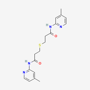 molecular formula C18H22N4O2S B4034880 N-(4-METHYLPYRIDIN-2-YL)-3-({2-[(4-METHYLPYRIDIN-2-YL)CARBAMOYL]ETHYL}SULFANYL)PROPANAMIDE 