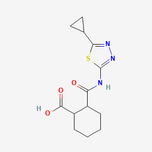 2-[(5-Cyclopropyl-1,3,4-thiadiazol-2-yl)carbamoyl]cyclohexanecarboxylic acid