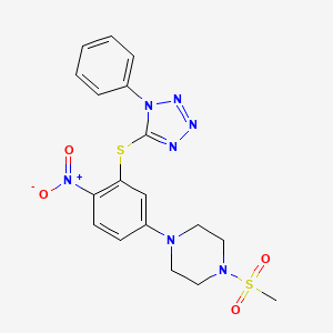 1-(methylsulfonyl)-4-{4-nitro-3-[(1-phenyl-1H-tetrazol-5-yl)thio]phenyl}piperazine