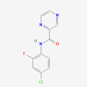 N-(4-chloro-2-fluorophenyl)pyrazine-2-carboxamide