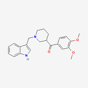 molecular formula C23H26N2O3 B4034967 (3,4-dimethoxyphenyl)[1-(1H-indol-3-ylmethyl)-3-piperidinyl]methanone 