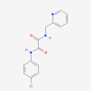molecular formula C14H12ClN3O2 B403497 N'-(4-chlorophenyl)-N-(pyridin-2-ylmethyl)oxamide CAS No. 352013-11-7