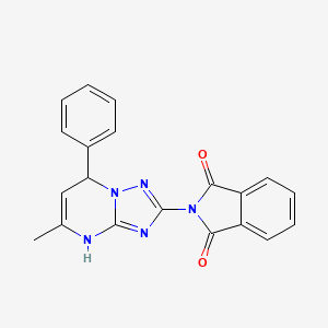 2-{5-METHYL-7-PHENYL-4H,7H-[1,2,4]TRIAZOLO[1,5-A]PYRIMIDIN-2-YL}-2,3-DIHYDRO-1H-ISOINDOLE-1,3-DIONE