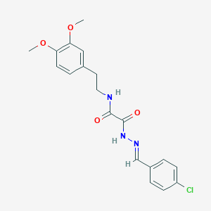 molecular formula C19H20ClN3O4 B403501 2-[2-(4-chlorobenzylidene)hydrazino]-N-[2-(3,4-dimethoxyphenyl)ethyl]-2-oxoacetamide 