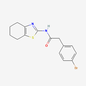 molecular formula C15H15BrN2OS B4035051 2-(4-bromophenyl)-N-(4,5,6,7-tetrahydro-1,3-benzothiazol-2-yl)acetamide 