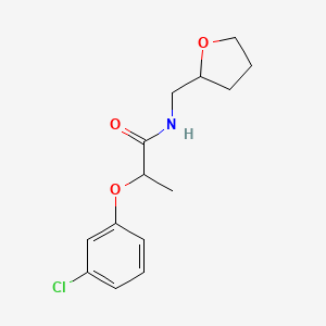 2-(3-chlorophenoxy)-N-(tetrahydro-2-furanylmethyl)propanamide