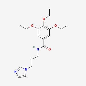 molecular formula C19H27N3O4 B4035061 3,4,5-triethoxy-N-[3-(1H-imidazol-1-yl)propyl]benzamide 