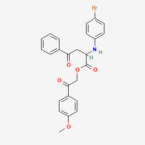 2-(4-methoxyphenyl)-2-oxoethyl 2-[(4-bromophenyl)amino]-4-oxo-4-phenylbutanoate