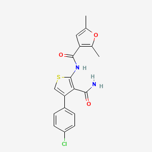 N-[3-CARBAMOYL-4-(4-CHLOROPHENYL)-2-THIENYL]-2,5-DIMETHYL-3-FURAMIDE