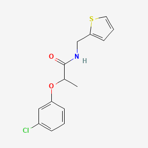 2-(3-chlorophenoxy)-N-(thiophen-2-ylmethyl)propanamide