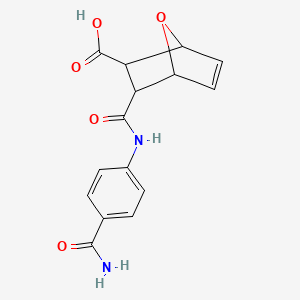 3-[(4-Carbamoylphenyl)carbamoyl]-7-oxabicyclo[2.2.1]hept-5-ene-2-carboxylic acid