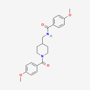 4-METHOXY-N-{[1-(4-METHOXYBENZOYL)PIPERIDIN-4-YL]METHYL}BENZAMIDE