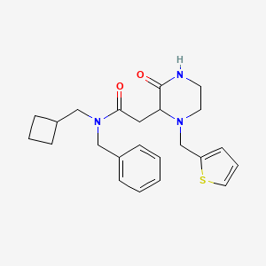 N-benzyl-N-(cyclobutylmethyl)-2-[3-oxo-1-(2-thienylmethyl)-2-piperazinyl]acetamide