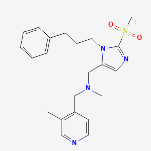 N-methyl-1-(3-methyl-4-pyridinyl)-N-{[2-(methylsulfonyl)-1-(3-phenylpropyl)-1H-imidazol-5-yl]methyl}methanamine