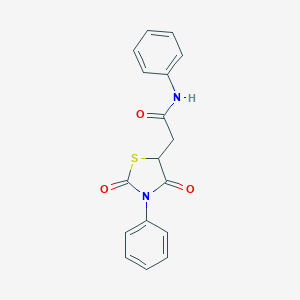 molecular formula C17H14N2O3S B403520 2-(2,4-dioxo-3-phenyl-5-thiazolidinyl)-N-phenylacetamide CAS No. 488794-67-8