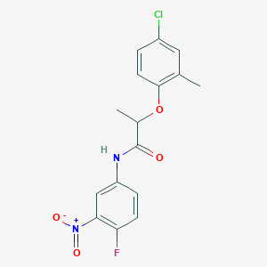 molecular formula C16H14ClFN2O4 B4035217 2-(4-chloro-2-methylphenoxy)-N-(4-fluoro-3-nitrophenyl)propanamide 