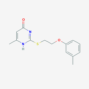 6-methyl-2-[2-(3-methylphenoxy)ethylsulfanyl]-1H-pyrimidin-4-one