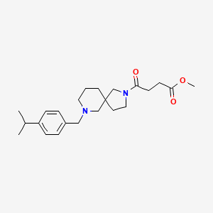 molecular formula C23H34N2O3 B4035246 methyl 4-oxo-4-[9-[(4-propan-2-ylphenyl)methyl]-2,9-diazaspiro[4.5]decan-2-yl]butanoate 