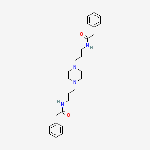 2-PHENYL-N-(3-{4-[3-(2-PHENYLACETAMIDO)PROPYL]PIPERAZIN-1-YL}PROPYL)ACETAMIDE