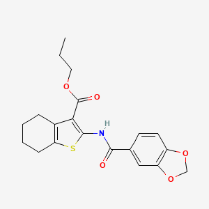 propyl 2-[(1,3-benzodioxol-5-ylcarbonyl)amino]-4,5,6,7-tetrahydro-1-benzothiophene-3-carboxylate