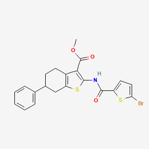 methyl 2-{[(5-bromo-2-thienyl)carbonyl]amino}-6-phenyl-4,5,6,7-tetrahydro-1-benzothiophene-3-carboxylate