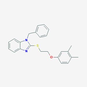 molecular formula C24H24N2OS B403528 1-benzyl-2-{[2-(3,4-dimethylphenoxy)ethyl]sulfanyl}-1H-benzimidazole 