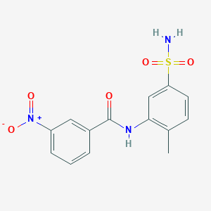 molecular formula C14H13N3O5S B4035315 N-(2-methyl-5-sulfamoylphenyl)-3-nitrobenzamide 