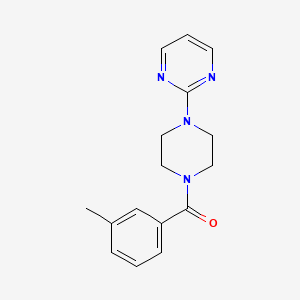 molecular formula C16H18N4O B4035317 (3-METHYLPHENYL)[4-(2-PYRIMIDINYL)PIPERAZINO]METHANONE 