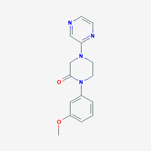 1-(3-methoxyphenyl)-4-(2-pyrazinyl)-2-piperazinone