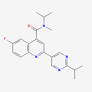 6-fluoro-N-isopropyl-2-(2-isopropylpyrimidin-5-yl)-N-methylquinoline-4-carboxamide