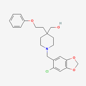 [1-[(6-chloro-1,3-benzodioxol-5-yl)methyl]-4-(2-phenoxyethyl)-4-piperidinyl]methanol