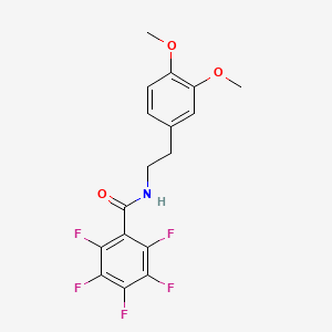 N-[2-(3,4-dimethoxyphenyl)ethyl]-2,3,4,5,6-pentafluorobenzamide