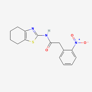 molecular formula C15H15N3O3S B4035398 2-(2-nitrophenyl)-N-(4,5,6,7-tetrahydro-1,3-benzothiazol-2-yl)acetamide 