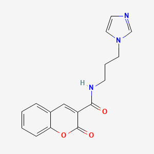 N-[3-(1H-imidazol-1-yl)propyl]-2-oxo-2H-chromene-3-carboxamide