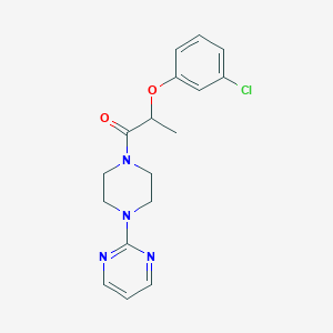 2-(3-CHLOROPHENOXY)-1-[4-(2-PYRIMIDINYL)PIPERAZINO]-1-PROPANONE