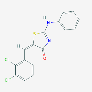 molecular formula C16H10Cl2N2OS B403542 (5E)-2-anilino-5-[(2,3-dichlorophenyl)methylidene]-1,3-thiazol-4-one 