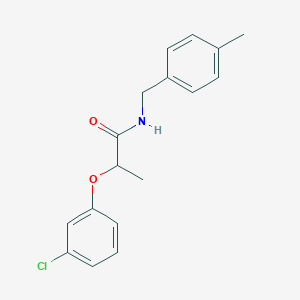 molecular formula C17H18ClNO2 B4035437 2-(3-chlorophenoxy)-N-[(4-methylphenyl)methyl]propanamide 