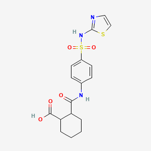 2-[[4-(1,3-thiazol-2-ylsulfamoyl)phenyl]carbamoyl]cyclohexane-1-carboxylic acid