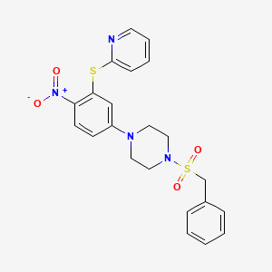 1-(benzylsulfonyl)-4-[4-nitro-3-(2-pyridinylthio)phenyl]piperazine