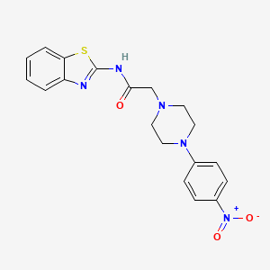 N-1,3-benzothiazol-2-yl-2-[4-(4-nitrophenyl)-1-piperazinyl]acetamide