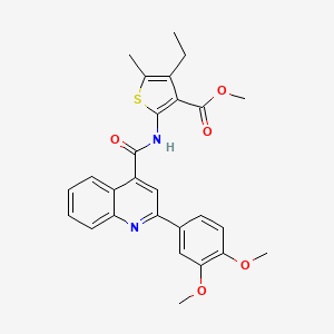 methyl 2-({[2-(3,4-dimethoxyphenyl)-4-quinolinyl]carbonyl}amino)-4-ethyl-5-methyl-3-thiophenecarboxylate