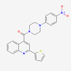 molecular formula C24H20N4O3S B4035523 [4-(4-NITROPHENYL)PIPERAZINO][2-(2-THIENYL)-4-QUINOLYL]METHANONE 