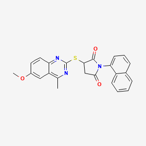 3-[(6-Methoxy-4-methylquinazolin-2-yl)sulfanyl]-1-(naphthalen-1-yl)pyrrolidine-2,5-dione