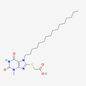molecular formula C24H40N4O4S B403555 2-(7-Hexadecyl-3-methyl-2,6-dioxopurin-8-yl)sulfanylacetic acid CAS No. 326918-82-5